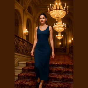 Peach Teal Dress‎ with Side Tie Detail Size Medium